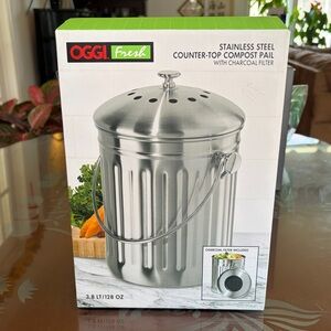 Oggi Stainless Steel Countertop Compost Pail